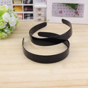 Diadema de resina plástica negra de 2,5 cm de ancho, pulida, unisex, para uso diario - Product Image 1