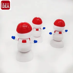 Anime decoration ABS made hot sale snowman innovative solar system toys Christmas toy