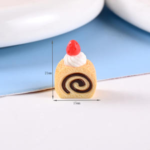 CHENXI Cabujón de Resina con Reverso Plano, Simulación Realista de Pastel de Fresa, Accesorio de Comida para Decoración de Teléfonos DIY - Product Image 6