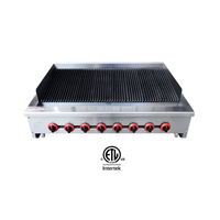 ETL Certificate Approved 48 "Gas Countertop Radiant Charbroiler Commercial Equipment Grill Machine pour Restaurant & Kitchen