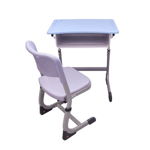 Conjunto de Silla y Escritorio Escolar Ergonómico de Plástico PE y Metal con Altura Ajustable, Suministro de Fábrica, Muebles Modernos para Estudiantes - Product Image 4