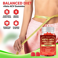 Rosebest Gummies véganes personnalisées ACV Keto pour la perte de poids, 1000mg de vinaigre de cidre de pomme avec vitamines B6 et B12