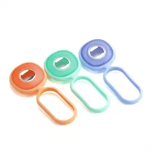 2022 New Design Stainless Steel Wine Bottle Opener Silicone Lids Off Jar Opener Convenient Can Opener