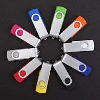 Clé USB pivotante promotionnelle en gros, USB 2.0, 2 Go, avec logo personnalisé