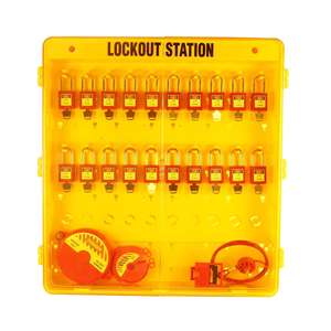 Qvand औद्योगिक सुरक्षा पैडलॉक हुक दीवार-माउंटेड औद्योगिक सुरक्षा संयोजन लॉकआउट टैगआउट पैडलॉक कार्य स्टेशन बोर्ड - Product Image 4