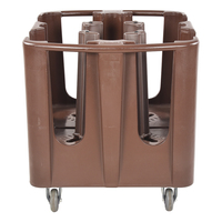 Chariot de cuisine mobile en plastique PE marron, gris, noir, avec porte-assiettes et porte-vaisselle multi-positions, chariot de rangement pour vaisselle