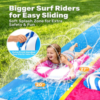 Toboggan aquatique pour enfants et adultes, glissade aquatique, amusement aquatique d'été en plein air, jouets gonflables d'été pour la cour arrière
