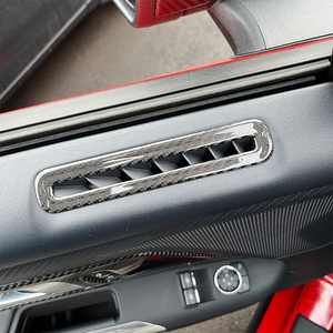 Pour <span class=keywords><strong>Ford</strong></span> <span class=keywords><strong>Mustang</strong></span> <span class=keywords><strong>GT</strong></span> S650 2024 voiture poignée de porte <span class=keywords><strong>centrale</strong></span> évent sortie autocollant couverture garniture accessoires intérieur véritable Fiber de carbone - Product Image 2