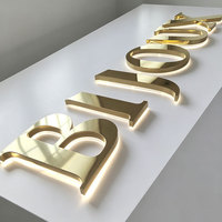 Letrero Personalizado para Tienda o Boutique, Letrero LED 3D Interior, Letras LED Retroiluminadas de Acero Inoxidable para Recepción de Negocios