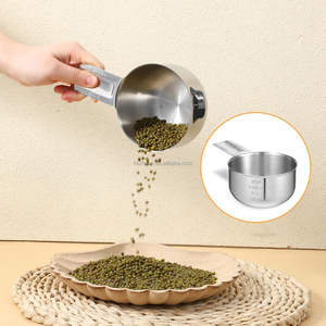 एकल स्टेनलेस स्टील 16 औंस 2 कप 480 मिलीलीटर मापने वाला कप - Product Image 3