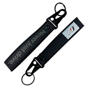 High Quality <b>Custom</b> Logo Print Short Wrist Lanyard Keychain Promotional Metal Carabiner <b>Key</b> Tag with Brand Name - Product Image 3