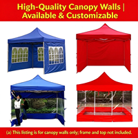 Paroi latérale de tente Oxford 210D imperméable avec fenêtre romaine pour abri de camping, fête en extérieur et jardin