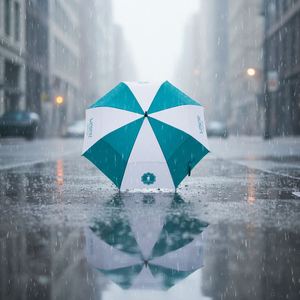 Custom Printed logo <b>Windproof</b> Subway Golf Style <b>Umbrella</b> Black Blue Green Red Grey Orange Yellow Purple with White - Product Image 2