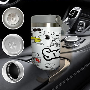 史努比2025新款个性化30盎司动漫不锈钢不倒翁紫外印刷非尖端美国2天发货促销饮料 - Product Image 2