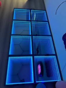 Miroir DJ RVB magnétique sans fil 3D LED Piste de danse pour bar Disco Veilleuse pour <span class=keywords><strong>pub</strong></span>, scène ou événements d'entreprise - Product Image 4