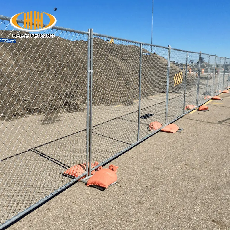 6x12 portable galvanized iron chain link temporary fence panel in america for events