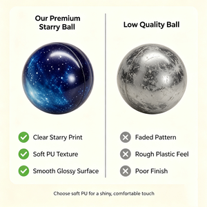 Pelota Antiestrés de PU con Diseño de Galaxia y Planetas, Suave y de Ascenso Lento, Juguete para Aliviar el Estrés - Product Image 6