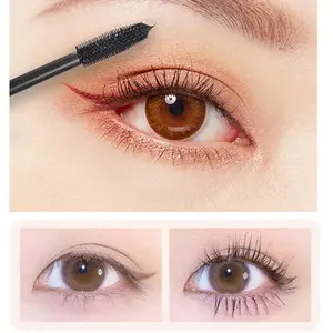 Long-lasting Black Cream for <strong>Mascara</strong> with Silk Fiber Lash Extension Waterproof Eyelash Lengthening Makeup Mirror Droshipping - Product Image 3