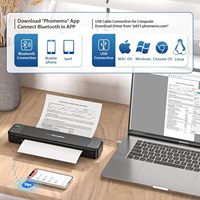 Impresora Térmica Portátil Inalámbrica Phomemo P831 A4, 300DPI, Compatible con Papel Normal, para Viajes de Negocios y Oficina