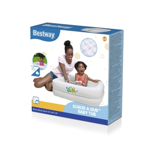 <span class=keywords><strong>Baignoire</strong></span> <span class=keywords><strong>gonflable</strong></span> carrée pour bébé Bestway 51116 Scrub-A-Dub - Product Image 6