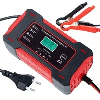 Chargeur de batterie intelligent multifonction 12V 6A pour moto, chargeur de batterie de voiture à réparation par impulsions 72W