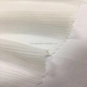 Tissu en mousseline de polyester 75D tissé en PET RPET recyclé à 100% pour bouteilles de boisson, mousseline froissée, mousseline crépée - Product Image 6