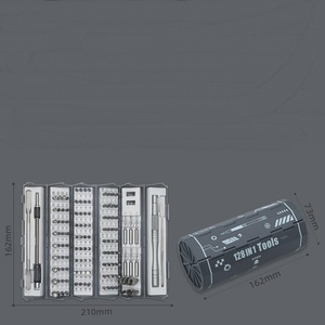 Jeu de tournevis de précision 128 en 1 avec étui rigide pour la réparation de téléphones et d'ordinateurs, embouts magnétiques, poignées isolées, manuel - Product Image 2