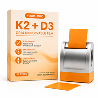 Vitamine D3 et K2 MK7 végétaliennes 3000 UI 10000 UI en bandes filmées à dissolution orale, complément pour les articulations et l'immunité