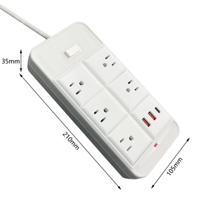 Bán buôn xu hướng mới chúng tôi loại 5 Outlet 3 USB Power Strip bảo vệ tăng - Product Image 5
