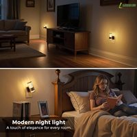 Veilleuse LOHAS rotative à brancher sur prise murale, luminosité réglable, pour enfants et adultes, chambre à coucher, lampes de nuit modernes pour couloir, escalier
