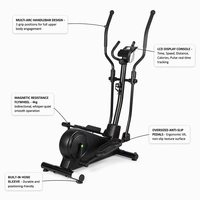Vélo elliptique de fitness cardio commercial et domestique, avec volant d'inertie magnétique de 4 kg, cadre en acier, certifié CE ROHS, vente en gros OEM