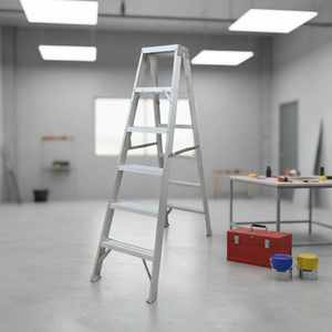Échelle pliante <span class=keywords><strong>double</strong></span> face en aluminium, capacité de charge 150 kg, pour usage domestique et commercial, directement de l'usine - Product Image 1