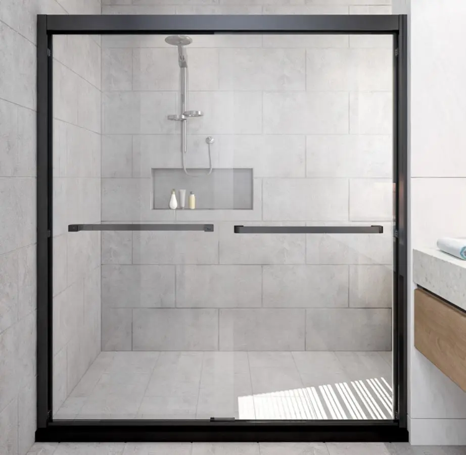 Foshan prezzo di fabbrica piccola porta doccia in vetro cabina doccia scorrevole box doccia
