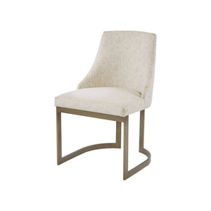 Chaises de salle à manger modernes avec dossier doré antique et pieds en forme de traîneau, style contemporain moderne pour cuisine - Product Image 3