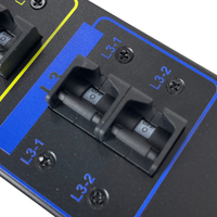 PDU intelligent industriel 0U pour montage en rack, distribution d'alimentation triphasée 32A
