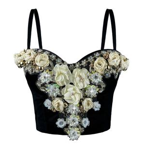 Nouvel Arrivage : Lingerie Sexy Luxueuse pour Femme avec Strass 3D en Forme de Fleur, Perles et Corset à Baleines Extérieures, Idéale pour les Soirées, En Stock - Product Image 2