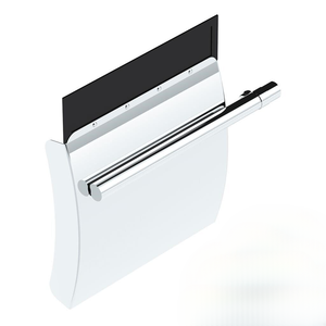 Cuarto de círculo de acero inoxidable 430 de 24" x 24" y 1.2mm con juego de soportes para tubo - Pared lateral de 4" - Product Image 2