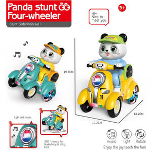 Véhicule électrique pour enfants à quatre roues, rotation à 360 degrés, mignon, dessin animé, panda, avec lumières et musique - Product Image 2