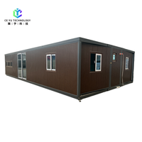 Maison conteneur préfabriquée portable à construction rapide, pliable et extensible, de conception moderne, 2 à 5 chambres, 20 pieds 40 pieds, pour salle de sport et villa de luxe