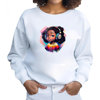 Noir histoire méga fer patchs transfert de chaleur impression Afro femme enseignant matière autocollants bricolage Appliques pour vêtements