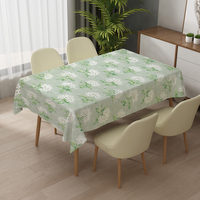 Nappe Rectangulaire Grise Florale Personnalisée RNPT – Nappe en Toile Enduite Anti-Taches pour les Fêtes