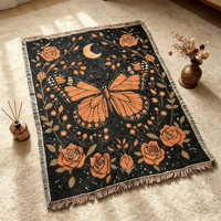 Tapiz Personalizado de Anime Berserk, Manta de Jacquard Tejida 100% Poliéster y Algodón, Cubre Sofá, Decoración para Sala de Estar