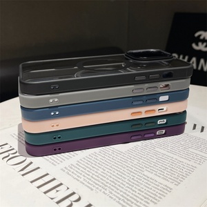 เคสโทรศัพท์แม่เหล็กแบบใหม่สำหรับ iPhone 16 15 Pro Max พร้อมการป้องกันเลนส์กล้อง, เคสแม่เหล็กใสป้องกันเหลืองสำหรับ iPhone 17 Pro - Product Image 3