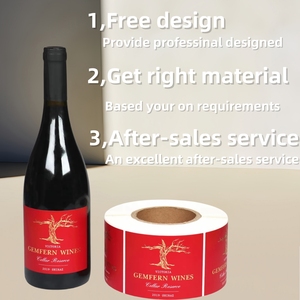 Tùy chỉnh vàng lá dập nổi tại chỗ UV không thấm nước PVC rượu vang đỏ nhãn chai cao cấp bao bì cho rượu bia trên cuộn - Product Image 2