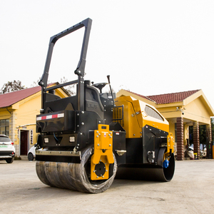 Road máy móc 3 tấn 3000kg Mini Đôi bánh xe thép rung Con lăn nhỏ đôi trống đường lăn để bán - Product Image 6