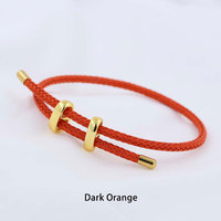 Bracelet en cordon tressé plaqué or 18 carats en laiton, résistant au ternissement, style Mob Wife, pour un usage quotidien