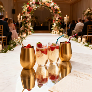 Mug à bière en acier inoxydable 304 de 500 ml, vente chaude, multicolores, en forme d'œuf, plaqué titane, brossé, gobelet à eau, gobelet à thé, gobelet à lait - Product Image 1