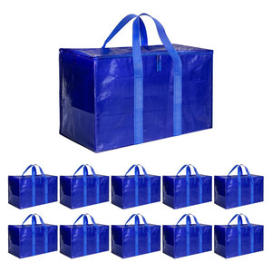 Sacs de rangement mobiles tissés en PP réutilisables extra larges avec fermetures à glissière, <span class=keywords><strong>housse</strong></span> anti-poussière robuste pour vêtements pour le salon - Product Image 1