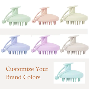 Cepillo de Silicona para Masaje del Cuero Cabelludo con Cerdas Suaves y Caja Personalizable con Logotipo, Cepillo de Champú para Ducha para Mujeres - Product Image 6