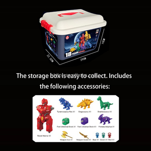 Robot Dinosaure Magnétique Transformable 5-en-1, Véhicule de Construction Éducatif en Plastique pour Garçons - Meilleure Vente - Product Image 6